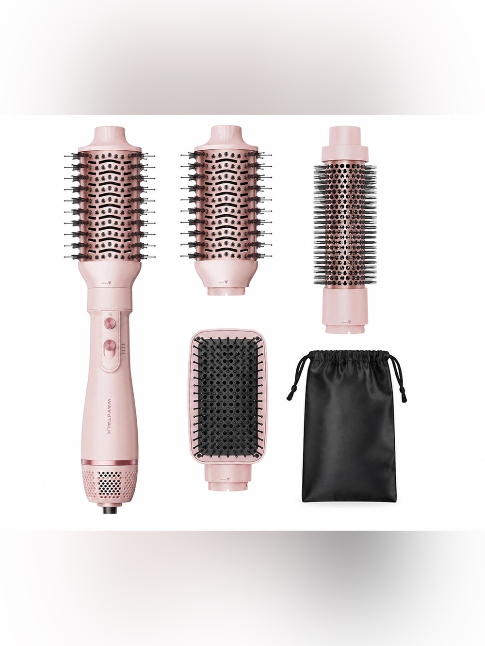 Pink Multi-Head Hot Air Brush Styler - 3 Attachments - Picture 2 of 4